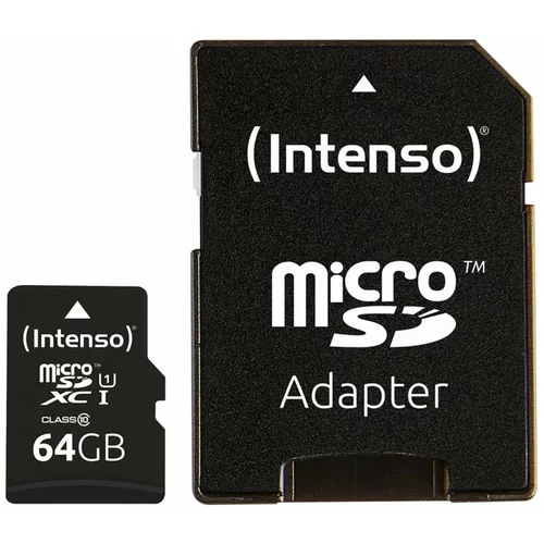 Intenso Spominska kartica microSDXC, 64 GB + SD adapter