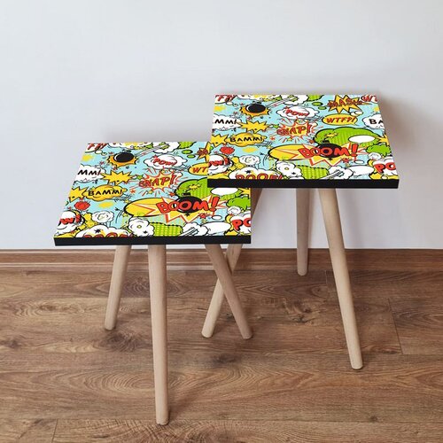 Hanah home 2Shp9 - multicolor multicolor nesting table (2 pieces) Cene