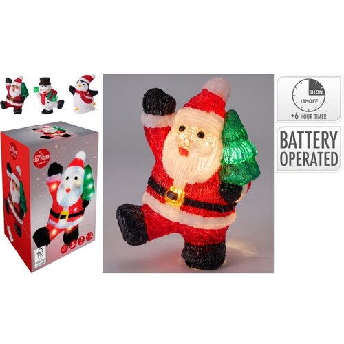  LED spolja&amp;scaron;nja božićna dekoracija 20xLED/2xAA 24 cm IP44 santa Slike