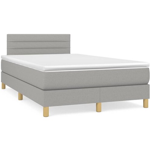 vidaXL Krevet s oprugama i madracem svjetlosivi 120x190 cm od tkanine Cijene