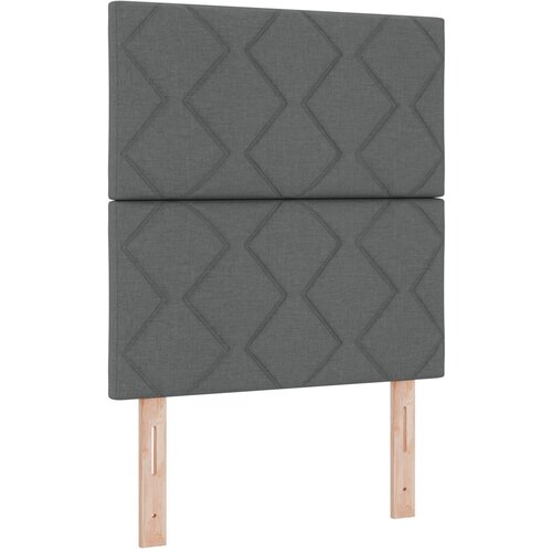 VidaXL Vzglavje zasnova s kvadratki temno siva 80 cm tkanina, Vzglavje zasnova s kvadratki temno siva 160 cm tkanina Slike