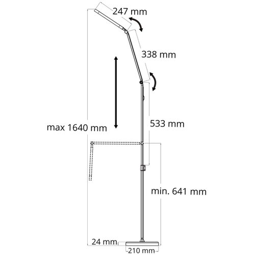  LED prigu&amp;scaron;iva stojeća lampa FERRARA, upravljanje dodirom, LED/13W/230V 3000/4000/6000K Slike