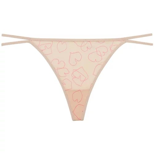 Calvin Klein Underwear Tanga gaćice bež / roza