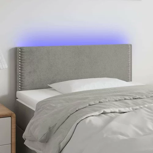  posteljno vzglavje svetlo sivo 80x5x78/88 cm žamet, (20739625)