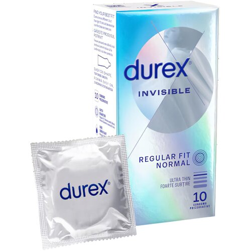 Durex Invisible Regular - tanki kondomi (10 komada) Slike