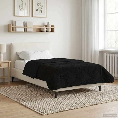  Poletna odeja Črna 155 x 200 cm Mikrofibra in Teddy flis, (5000284433) Cene