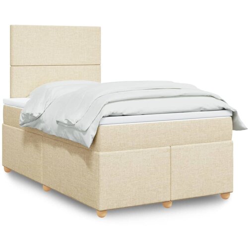  Krevet box spring s madracem krem 120 x 190 cm od tkanine Cene