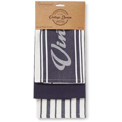 Cooksmart ® Komplet 3 kuhinjskih krp Oxford Denim Cotton Cene