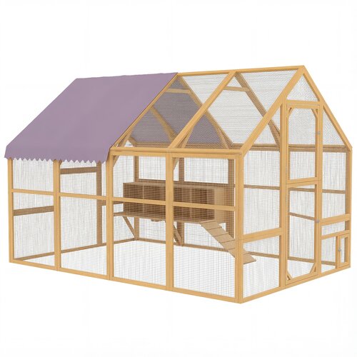 PawHut Koko&scaron;njak 5,2 m&sup2; približno 2,8 x 1,8 x 1,9 m, lesen ograjski prehod z vrati, (5000239127) Cene