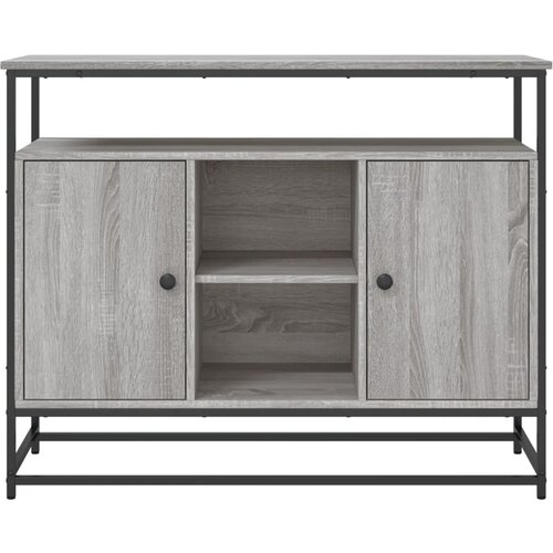  Komoda siva boja hrasta 100x35x80 cm od konstruiranog drva Slike