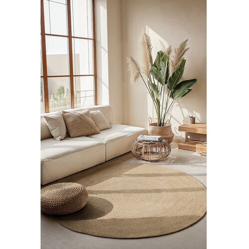 Hanse Home Obojestranska okrogla preproga iz jute &amp;oslash; 140 cm Braided Ivory &amp;ndash; Slike