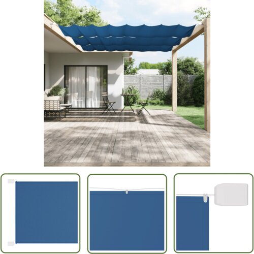  The Living Store Vertikalna markiza modra 140x600 cm tkanina oxford - Vertikalna Markiza, (21743367) Slike