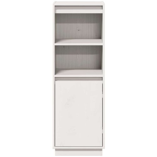 VidaXL Visoka komoda bijela 37 x 34 x 110 cm od masivne borovine Slike