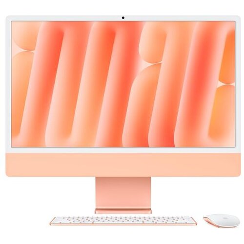 Apple 2024 iMac All-in-One Desktop Computer with M4 chip with 10-core CPU and 10-core GPU: Built for Intelligence, 24-inch Retina Display, 16GB Unified Memory, 256GB SSD Storage; Orange Cene