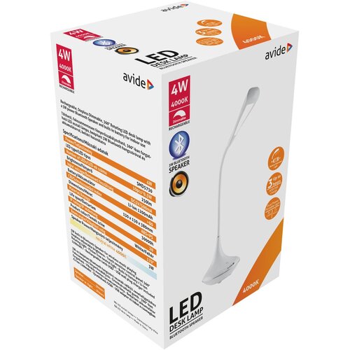 Avide lampa stolna 6W s Bluetooth zvučnikom bijela Slike