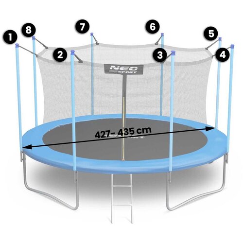  Unutarnja mreža za trampoline 435cm 14ft neo-sport Slike