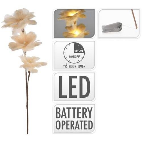  DEKORATIVNO PERJE SA LED SVJETLOM 80CM Cene