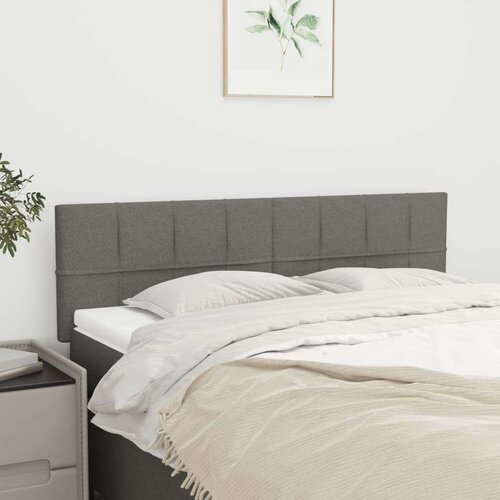  Uzglavlja 2 kom tamnosiva 72 x 5 x 78/88 cm od tkanine Slike