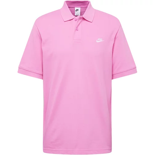 Nike Sportswear Majica 'CLUB' ružičasto crvena / bijela