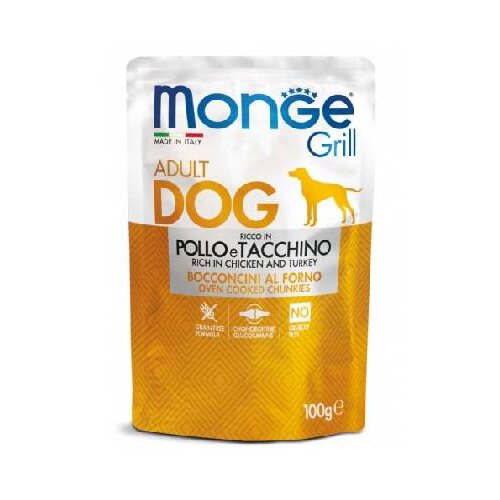 Monge dog Grill Pi&scaron;čanec in Puran 100 g vrečka Cene