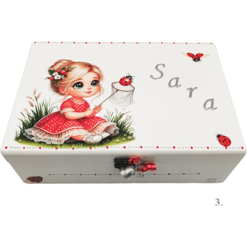  Kutija uspomena personalizirana imenom - poklon za rođenje, kr&scaron;tenje ili rođendan djeteta - 3. 20x30x10cm - 154382 Cijene