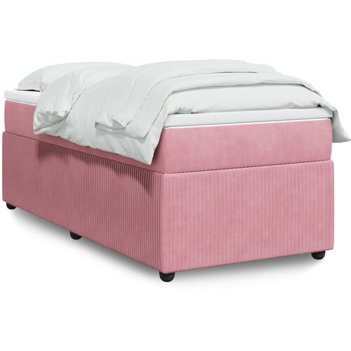 vidaXL Box spring krevet s madracem ružičasti 80 x 200 cm baršunasti Cene