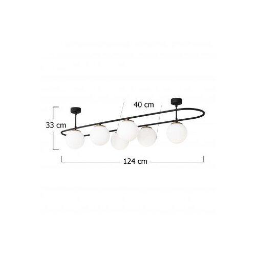 Opviq Luster Abakus 4911, metal, crna Slike