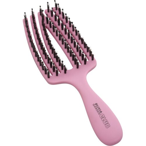 Olivia Garden Club The Nomad Detangling&amp;amp;Shine Fingerbrush​ ravna krtača za lase Pink 1 kos Slike