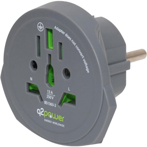 q2power Adapter putni univerzalni, World to Europe Cijene
