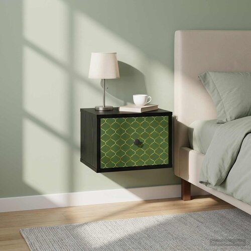  Wall-mounted noćni ormarić GELEEN Crni hrast 36 x 33 x 25 cm Cene