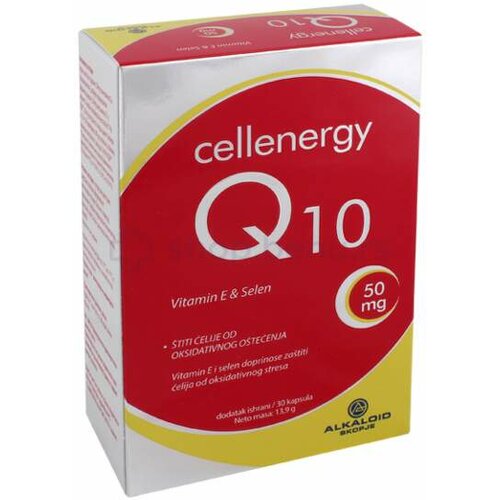 Alkaloid cellenergy Q10 50 mg 30 kapsule Cene
