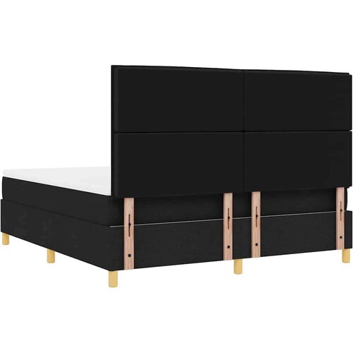 Box spring krevet s madracem Crna 180 x 200 cm tkanina - Crna 180 x 200 cm Dizajn linija Slike