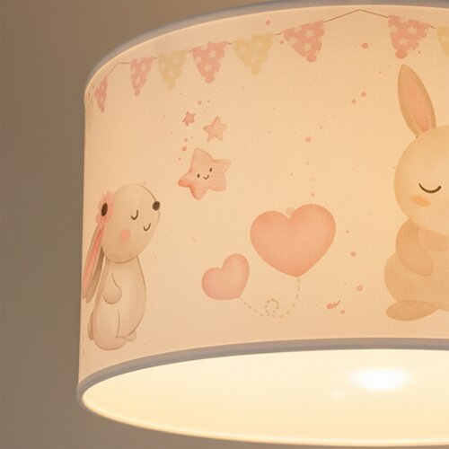  Brilagi - LED dečiji luster na sajli BOBO 1xE27/10W/230V, prečnik 35 cm, beli/sa životinjskim motivima Slike