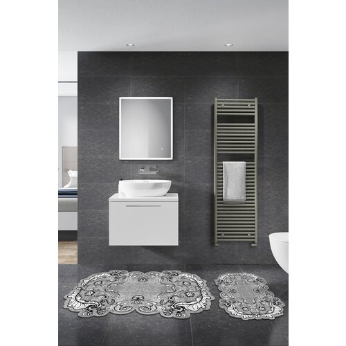 Hanah home set 2 prostirke za kupatilo Sivi Slike
