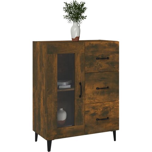  Komoda boja dimljenog hrasta 69,5x34x90 cm konstruirano drvo Slike