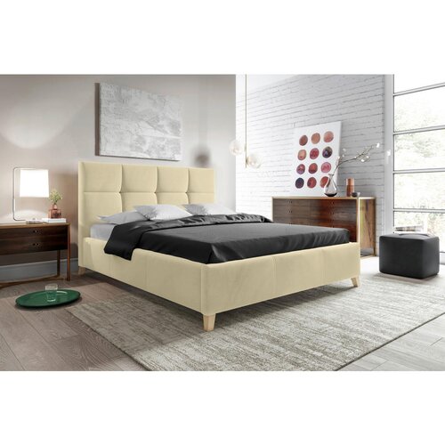 CARRYHOME OBLAZINJENA POSTELJA 140 cm x 220 cm , tekstil bež Slike