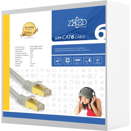 Zed Electronic Mrežni FTP kabel, CAT6, 10 met - FTP6/10 Cijene