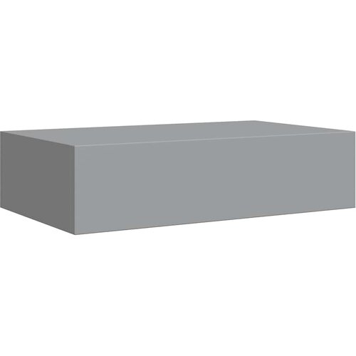  Zidne police s ladicom 2 kom sive 40 x 23,5 x 10 cm MDF Slike