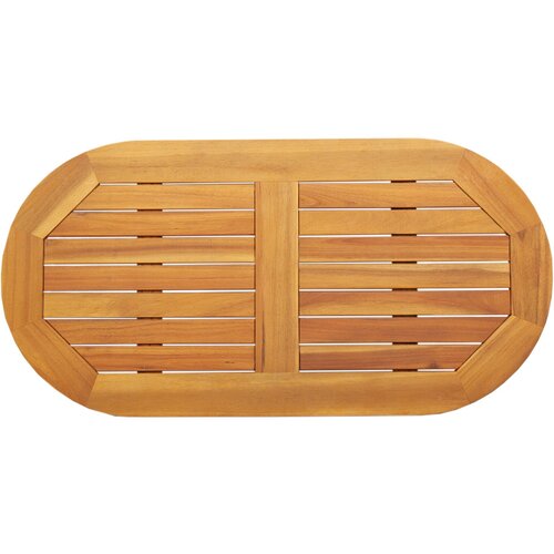 VidaXL Ovalni stolni vrh 90 x 45 x 2,2 cm Čvrsto bagremovo drvo Slike