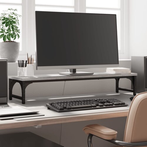  Stalak za monitor siva boja hrasta 85 x 23 x 15,5 cm drveni Cijene