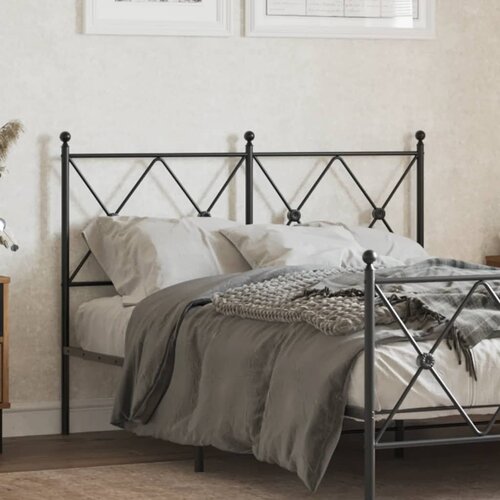 vidaXL Metalno uzglavlje crno 120 cm Cijene