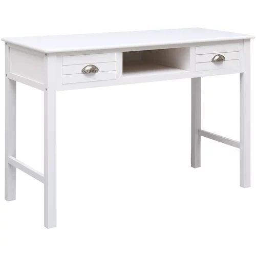  Pisalna miza bela 110x45x76 cm les