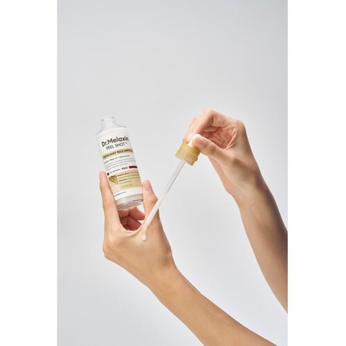 Dr. Melaxin Peel Shot Exfoliating White Rice Ampoule eksfoliacijski piling serum za posvetlitev in zgladitev kože 80 ml Slike