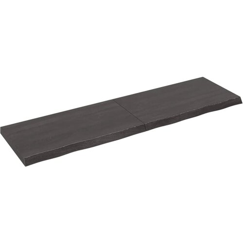  Polica tamnosiva 180 x 50 x 6 cm od obrađene hrastovine Slike