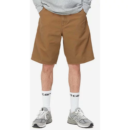Carhartt WIP Pamučne kratke hlače Single Knee boja: smeđa, I027942.HAMILTON.B-HAMILTON.B
