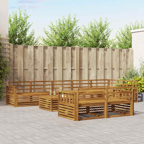  Set vanjskih sofa 9 kom. Prirodna Čvrsto drvo akacije Cene