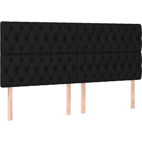  Box spring s madracem LED crni 200x200 cm od tkanine Slike