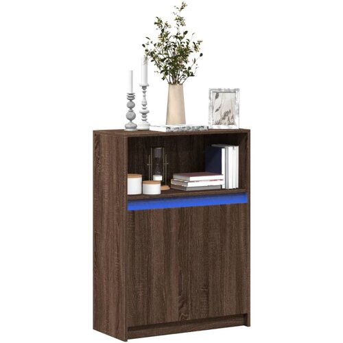 VidaXL Komoda s LED svjetlima boja hrasta 72x34x100 cm drvena Slike