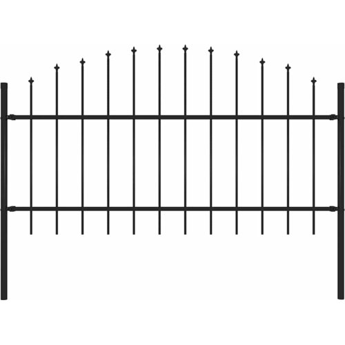  Vrtna ograda Woerden s vrhom koplja čelik 170x125 cm crna Slike