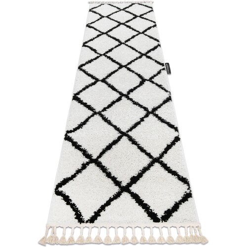 RugsX Preproge Tekač, Tekač BERBER CROSS bela - za 80x300 cm Bela Cene